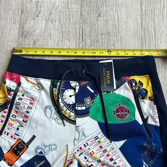 Polo Ralph Lauren Oceans Challenge 12m‎ Yacht Nautical Collage Pants Jogger M